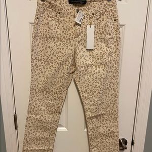 NWT: Christopher Blue Khaki Cheetah Jeans Size 6